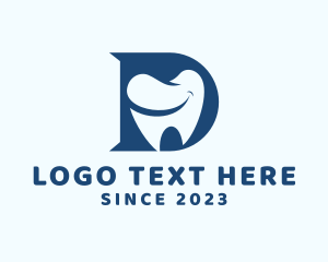 Smile - Dental Tooth Letter D logo design