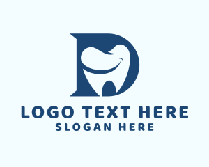 Dental Tooth Letter D Logo