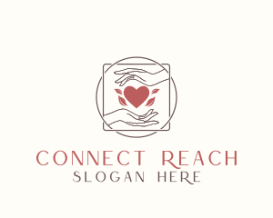 Hand Heart Charity logo design