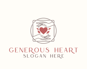 Hand Heart Charity logo design