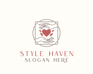 Shelter - Hand Heart Charity logo design