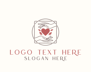 Volunteer - Hand Heart Charity logo design