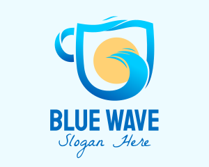 Ocean Wave Cup logo design