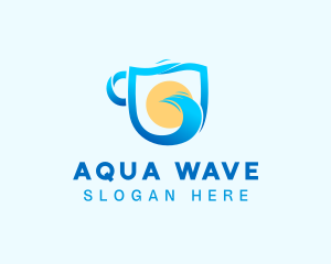 Ocean Wave Cup logo design