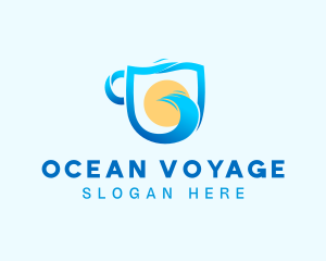 Ocean Wave Cup logo design