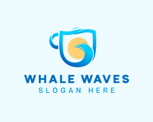 Ocean Wave Cup logo design