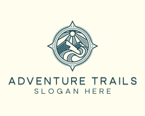 Mountain Adventure Compass logo design