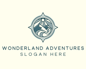 Mountain Adventure Compass logo design