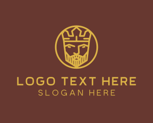 Kingdom - Gold King Crown logo design