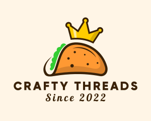 Mexican Taco King Crown logo design