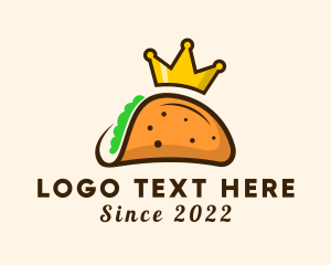 Taco - Mexican Taco King Crown logo design