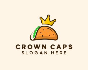 Mexican Taco King Crown logo design