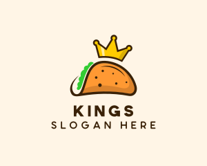 Mexican Taco King Crown logo design