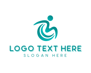 Disabled - Fast Wheelchair Disability logo design