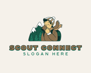 Mountain Glamping Camper  logo design