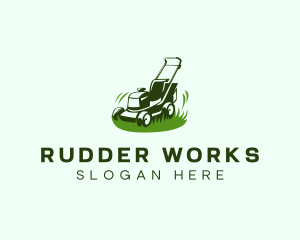 Backyard Lawn Mower logo design