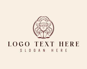 Lawyer - Law Justice Woman logo design