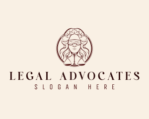 Law Justice Woman logo design