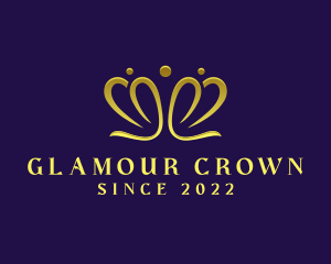 Pageant - Golden Pageant Crown logo design