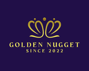 Golden Pageant Crown logo design