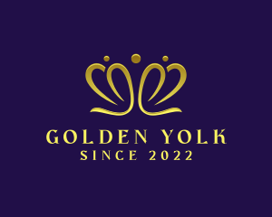 Golden Pageant Crown logo design