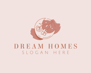 Head Dress - Floral Moon Cosmetics logo design