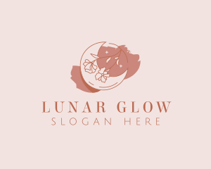 Floral Moon Cosmetics logo design