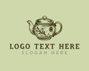 Tea - Teapot Herbal Tea logo design