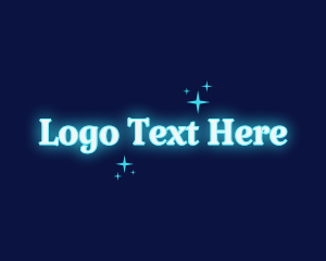 Evening - Whimsical Sparkle Neon logo design