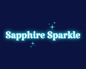 Whimsical Sparkle Neon logo design