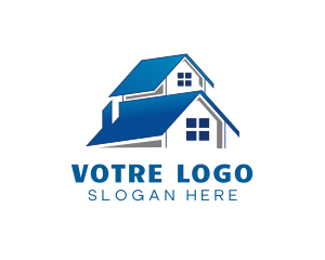House Roof Real Estate logo design