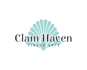 Clam - Seashell Clam Wordmark logo design