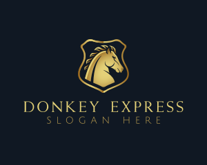 Donkey - Horse Equestrian Racing logo design