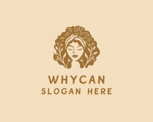 Afro - Woman Curly Hair logo design
