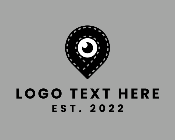 Movie Production - Film Strip Lens Pin logo design