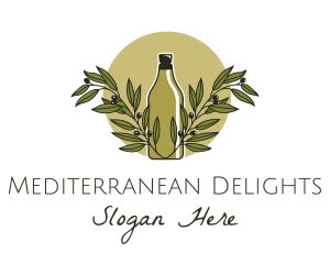 Mediterranean - Olive Oil Bottle logo design