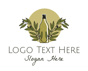 Vegetarian - Olive Oil Bottle logo design