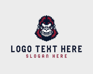 Simian - Gorilla Ape Monkey logo design