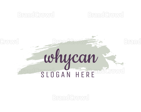 Script Watercolor Wordmark Logo