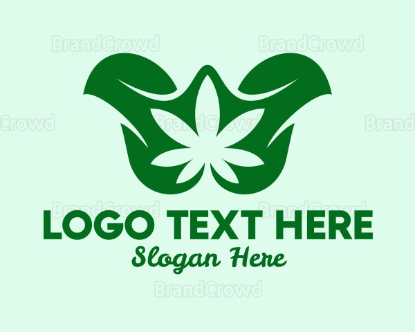 Organic Cannabis Leaf Logo