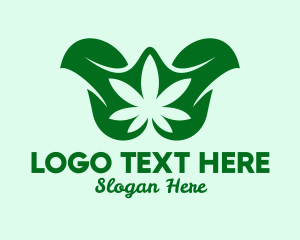 Dispensary - Organic Cannabis Leaf logo design