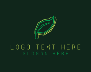 Essential Oil - Organic Geometric Leaf logo design