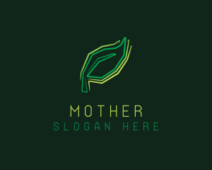 Organic Geometric Leaf Logo