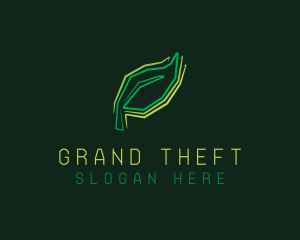 Fragrance - Organic Geometric Leaf logo design