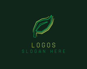 Health - Organic Geometric Leaf logo design