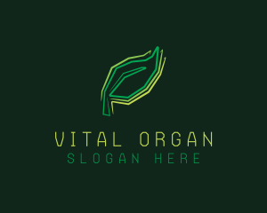 Organic Geometric Leaf logo design