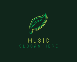 Organic Geometric Leaf logo design