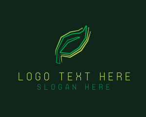 Organic Geometric Leaf Logo