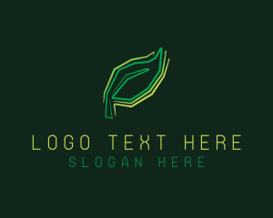 Organic Geometric Leaf Logo