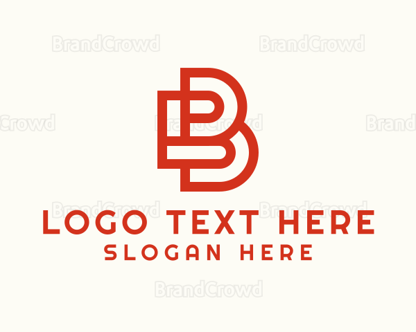 Modern Geometric Letter B Logo